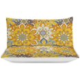 thumbnail image 3 of HAHDAXIA Bohemia India Pattern Bedding Solid Comforter Set for All Seasons,3 Pieces(1 Comforter+2 Pillowcases),Soft Microfiber Bedding Set Twin(86"x70"), 3 of 7