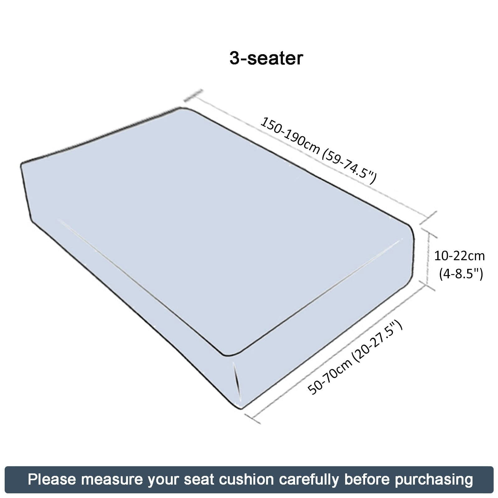 Velvet Sofa Seat Cushion Covers, Sofa Cushion Covers Stretch Couch Cushion Cover Soft with Elastic Bottom Sofa Seat Cover for Chair Sofa-Peacock blue-3-seater