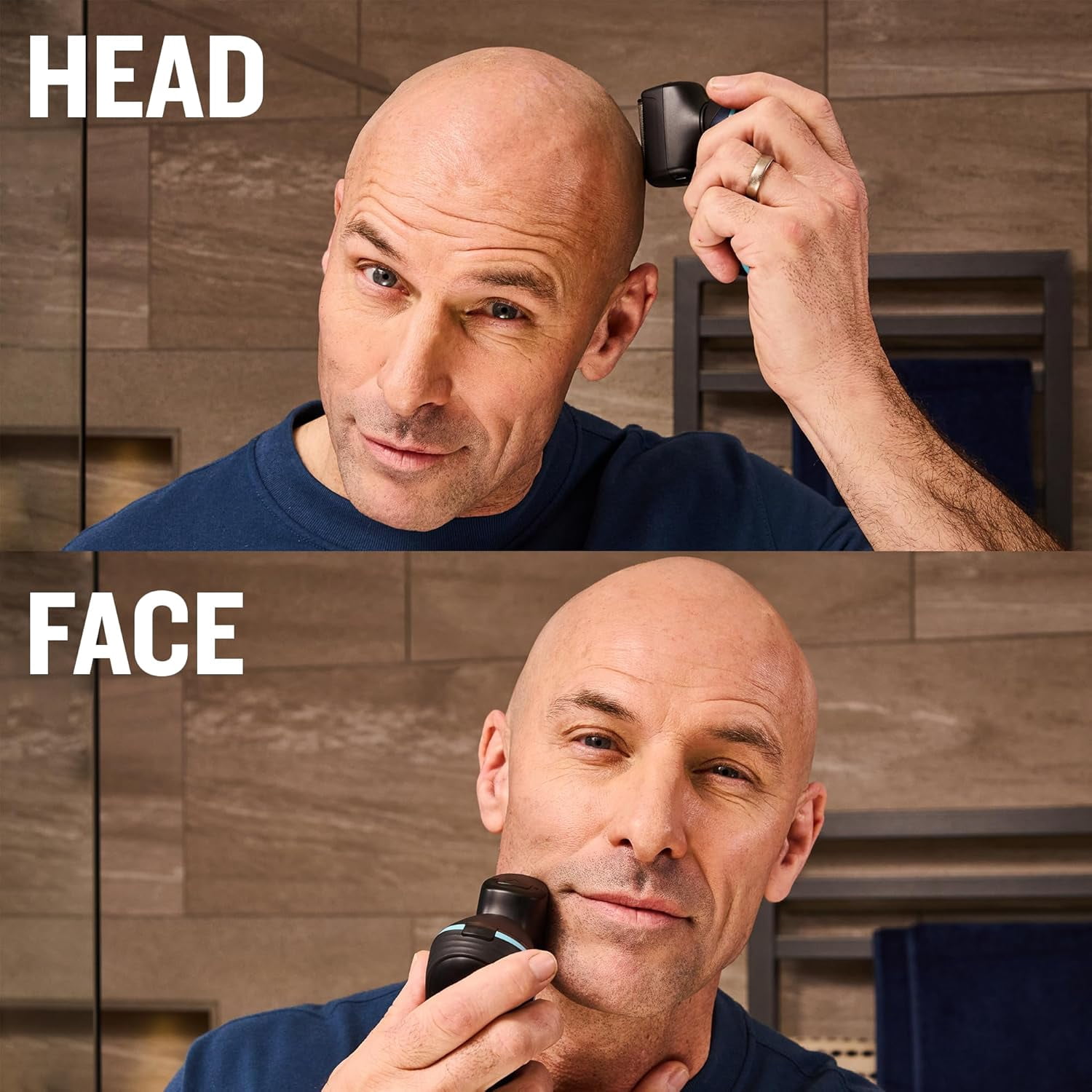 Remington Balder Head & Face Shaver with Microscreen Thin Foils, Cordless Wet/Dry Electric Razor, XF8000US