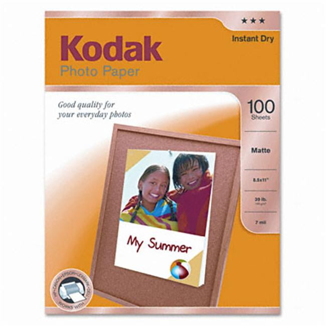 Kodak 8318164 Matte Photo Paper 81/2 x 11 100 Sheets per Pack