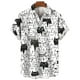 thumbnail image 3 of Camisa con estampado de gato de dibujos animados en 3D para hombre, cómoda, de verano, de manga corta, informal, holgada, de secado rápido, hawaiana, 3 of 4