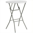thumbnail image 1 of Pemberly Row Round Granite Bar Height Folding Table in White, 1 of 3