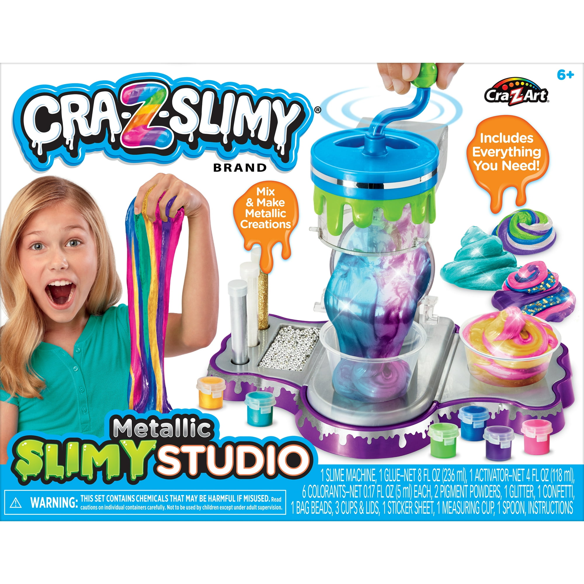Cra-Z-Art Cra-Z-Slimy Multicolor Metallic Slime Studio, Slime