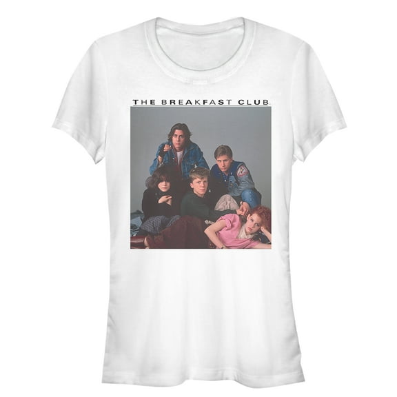 Junior's The Breakfast Club Detention Group Pose Graphic Tee White Small