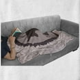 thumbnail image 6 of Chihuahua Soft Flannel Fleece Throw Blanket, Dog Silhouette in Vintage Portrait Curly Ornaments, Cozy Plush for Indoor and Outdoor Use, 60" x 80", Mauve Grey Pink, by Ambesonne, 6 of 6