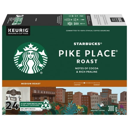 Starbucks Pike Place Medium Roast K-Cup Coffee Pods - 24 Count