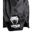 thumbnail image 2 of Shorts de Muay Thai Venum Classic negro y blanco, 2 of 3