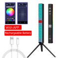 thumbnail image 1 of 2pcs D10 3D Display RGB 32 LED tira de luz activada por voz (recargable), 1 of 4