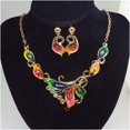 thumbnail image 2 of ATTOE Necklace Ear Ring Explosion Models European and American Accessories Accessories Jewelry Set Female (Color : Colorful), 2 of 3