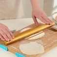 thumbnail image 4 of Gold Rolling Pin, Stainless Steel Surface, Hollow Design, Suitable For Baking, Pizza, Dough, Pie, Cookies, Baking Enthusiasts, 12.99 Inches., 4 of 7