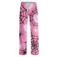 thumbnail image 4 of Domzest Halloween Pajama Pants Women Halloween Graphic Wide Leg Pj Bottoms Drawstring Elastic Waisted Funny Sleepwear Light Purple XXL, 4 of 6