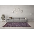 thumbnail image 3 of Ahgly Company Indoor Round Abstract Light Blue Modern Area Rugs, 4' Round, 3 of 4