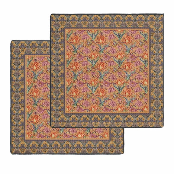 Beige Grey Floral Boho Kitchen Dish Towels for Drying Dishes Set of 2, Vintage Ethnic Tribe Abstract Art Waffle Weave Microfiber Hand Tea Bathroom Towels Quick Dry & Absorbent Towel 12x12