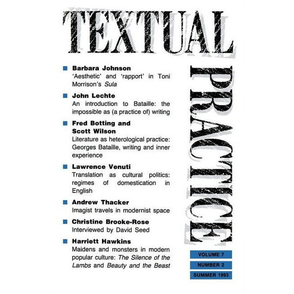 Textual Practice: Volume 7, Issue 2, (Paperback)