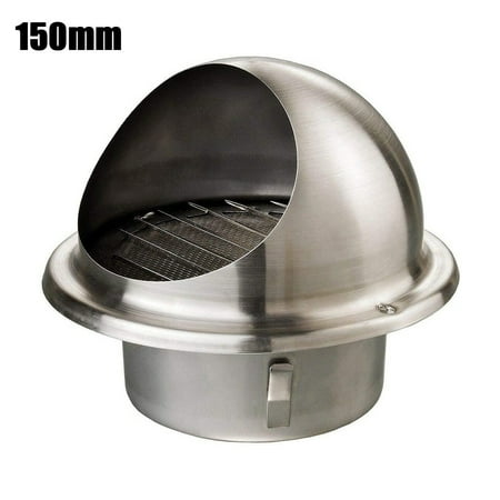 

Stainless Steel Round Brushed Bull Nosed External Extractor Wall Vent Outlet