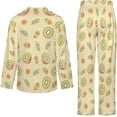 thumbnail image 5 of Top-kevin Womens Pajamas Set Hearts Leopard Lips Pattern Soft Long Sleeve Sleepwear Button Down Sets, 5 of 12