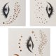thumbnail image 3 of Tatuajes temporales de cara falsos a prueba de agua de 3 piezas de Unique Bargains para adultos en tonos dorados, estilos mixtos, 3 of 5