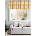 thumbnail image 3 of Thanksgiving Fall Valances for Windows Farmhouse Colorful Lattice Kitchen Valance Curtain Rod Pocket Small Curtains for Cafe Bathroom Laundry Basement 54" x 18", 3 of 8