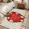thumbnail image 3 of Area Rug 48×72in, Vintage Color Pencil on Linen Floor Carpet Living Room Rug, Welcome Back to School Non-Slip Welcome Mat Indoor Rugs for Bedroom Dining Room, 3 of 9