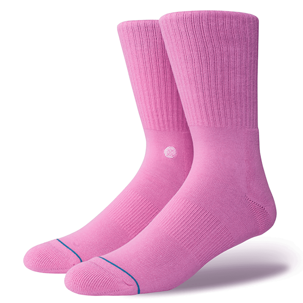 Stance Stance Men's Icon Classic Crew Socks Saturated Pink, Medium