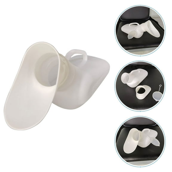 OATIPHO Hospital Urinal Bottles Female Urinal Bottle Portable 1 Piece White