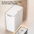 thumbnail image 4 of Joybos Wall Mounted Trash Can, Kitchen Compost Bin with Lid, 4 Gallon / 15.1 Liter Slim Plastic Trash Can, Small Garbage can, Hanging Waste Bin for Kitchen, Bathroom, Living Room, Bedroom, White, 4 of 11
