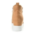 thumbnail image 4 of Journee Womens Pennelope Round Toe Double Zip Wedge Sneakers, Widths Available, 4 of 10