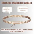 thumbnail image 2 of Rose Gold Stainless Steel Magnetic Anklets for Women, 9-9.76'', Cubic Zirconia Ankle Bracelets, Fashion Jewelry,Gift for Mom Wife, 2 of 9