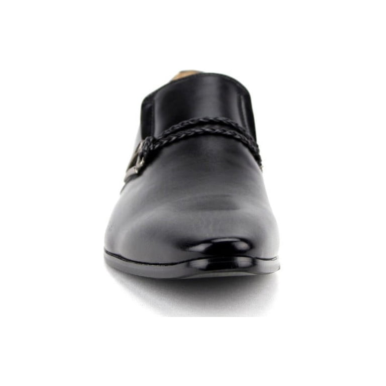 Majestic Collection Men\'s‎ Black Leather Dress Shoes Size 9 Lion Embossed NEW NEW Majestic Collection Black Leather Dress Shoes Side Zip  main image 4