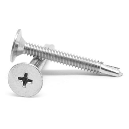 

#10-24 x 1 CSD Thread Self Drilling Screw Phillips Wafer Head #3 Point Low Carbon Steel Zinc Plated Pk 100