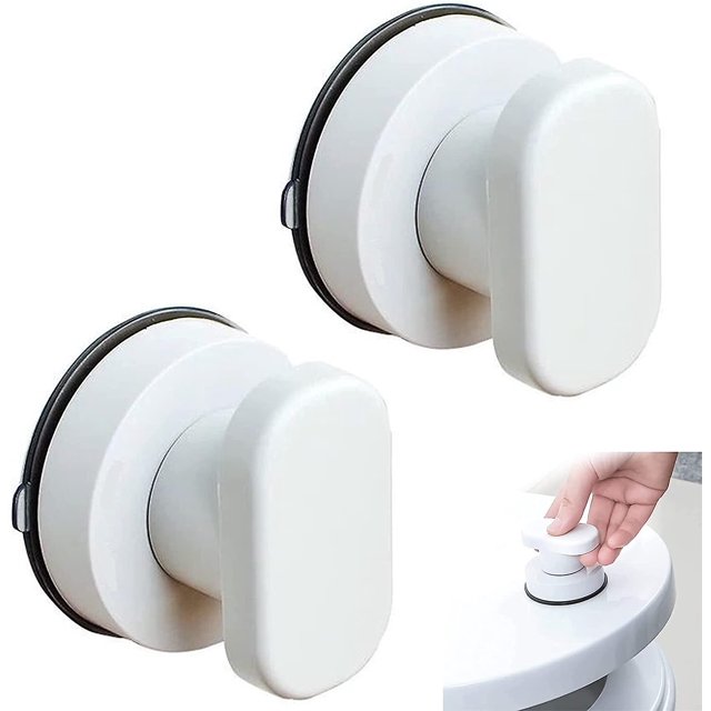 2 uds. Ventosas de succión, manija de la puerta de la ventosa, pomo de ventanilla de succión portátil con ventosa fuerte para armario de baño, cajón de cristal M Feliz Sencillez