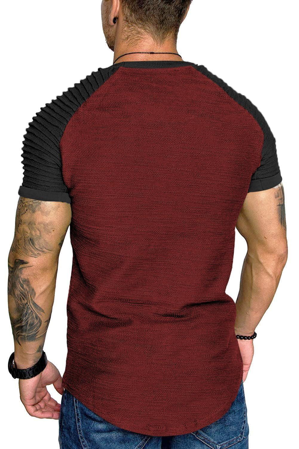 COOFANDY Mens Muscle Tshirts Fashion Raglan Sleeve Baseball Tee Shirt