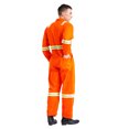 thumbnail image 3 of Sxiwei Men's One Piece Cotton Work Jumpsuit Reflective Straps Full Body Coveralls Mechanics Workwear Orange XL, 3 of 7