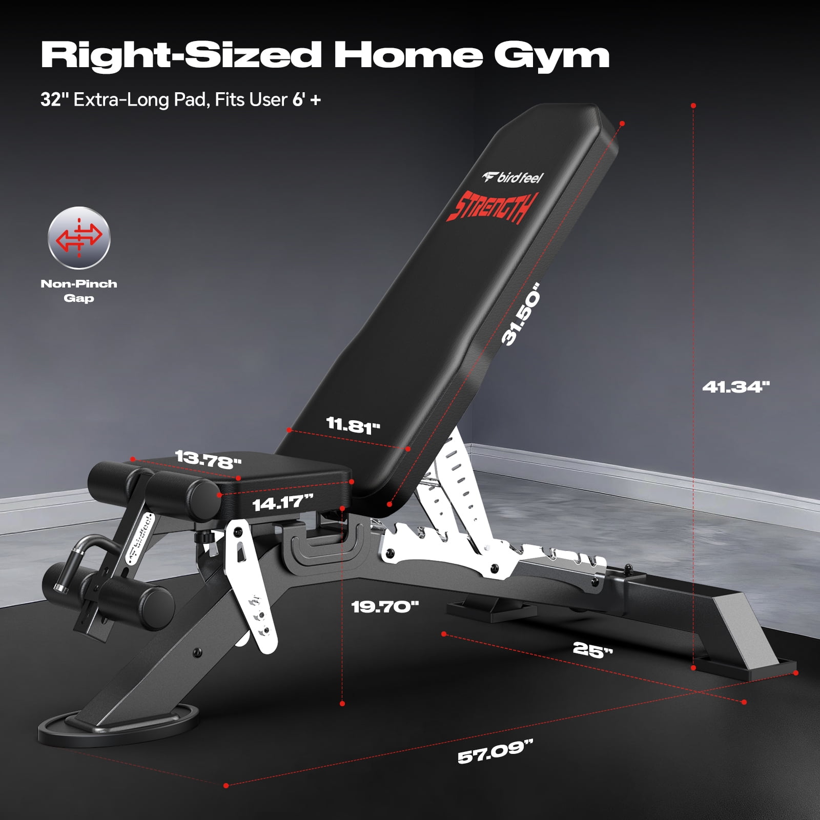 Adjustable Weight Bench Bench3000 MAX Heavy Duty Workout Bench Press with Leg Extension for Home Gym Fitness, Flat Incline Decline Sit Up Bench