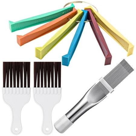 

Protoiya Air Conditioner Fin Cleaner Set Colorful Deep Clean Air Conditioner Cleaning Brush Set Reusable Condenser Fin Straightener for Evaporator Radiator Repair Clean