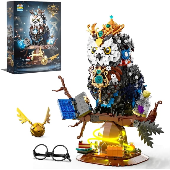 CUTEHELPER Magic Owl Flower Animal Building Set, MOC Collectible Bird Model, Compatible with Lego for Adults, Creative Gifts for Adults or Teens Kids 8  (1288 Pcs)