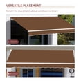 thumbnail image 5 of 10x8 ft Retractable Patio Awning - Coffee Brown - Manual Sun Shade for Deck, Balcony, Door - UV Protection - Outdoor Weather Resistant, 5 of 8