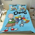 thumbnail image 1 of Doug Conjunto de sábanas temático, trío de piezas, cómodo y amigable con la piel, diseño único, regalo de decoración para el hogar para familiares, amigos y fans,135cm *200cm, 1 of 6
