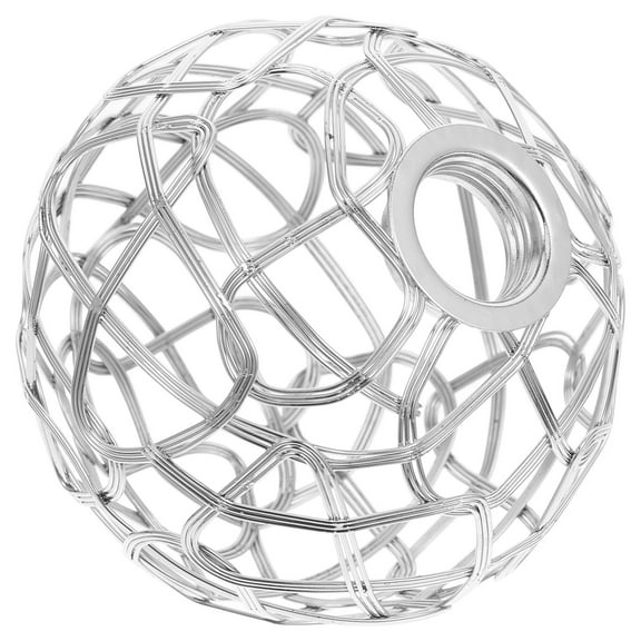 Bulb Covers Woven Lampshade Metal Lampshade Accessory 9.00X9.00X9.00CM Silver