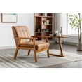thumbnail image 5 of Leisure Chair, Modern Accent Chair with Solid Wood Armrests and Legs, Ergonomics Seat Cushion & Backrest, 5 of 8