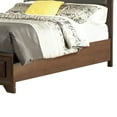 thumbnail image 3 of Leatherette Sleigh California King Bed with Horizontal Channels, Brown- Saltoro Sherpi, 3 of 5