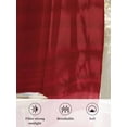 thumbnail image 6 of Sheer Curtains 54 Inch Length 2 Panels Set for Kitchen, Red Ombre Waves Semi Sheer Curtains for Windows, Abstract Art Gradient Modern Voile Window Treatments Rod Pocket Curtain, 6 of 7