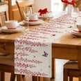 thumbnail image 5 of Butterfly Flower Table Runner - 90 Inch Long Farmhouse Country Pink Floral on Linen Cotton and Linen Blended Dress Scarves Farmhouse Table Runner for Kitchen Dining, Coffee Table, 13" x 90", 5 of 8