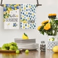 thumbnail image 6 of Sm:)e Hello Sunshine Lemon Hydrangea Summer Kitchen Dish Towels 18x26 Inch Set of 4, 6 of 7