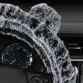 thumbnail image 5 of BDK Faux Fur/Wool/Sheepskin Steering Wheel Cover for Women - Cute, Bear Fur, Soft, Fluffy, and Warm, Great for Winter Gray with Ears, 14.5-15, 5 of 6