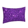 thumbnail image 2 of Balery Purple Glitter Pillow Covers,Bed Pilowcases,Reversible Plush Throw Pillow Covers End Pillow Encasement,Pillow Case - 14"X20", 2 of 9