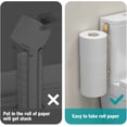 thumbnail image 4 of Toilet Paper Storage for 2 Roll Tissue, Over The Tank Toilet Paper Holder, Stainless Steel Rustproof Toilet Paper Holder Wall Mount, for Rv, Bathroom Storage and Organization, White, 1 Pack, 4 of 9