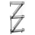 thumbnail image 1 of texxture FireEscape 25.5 Inch Floating Shelves, Wall Mount Storage, Black, 1 of 7
