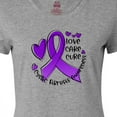 thumbnail image 4 of Inktastic Love, Care, Cure Cystic Fibrosis Awareness Purple Ribbon Women's T-Shirt, 4 of 5