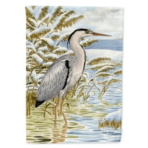 Carolines Treasures ASA2058CHF Blue Heron in the water Flag Canvas House Size Large multicolor